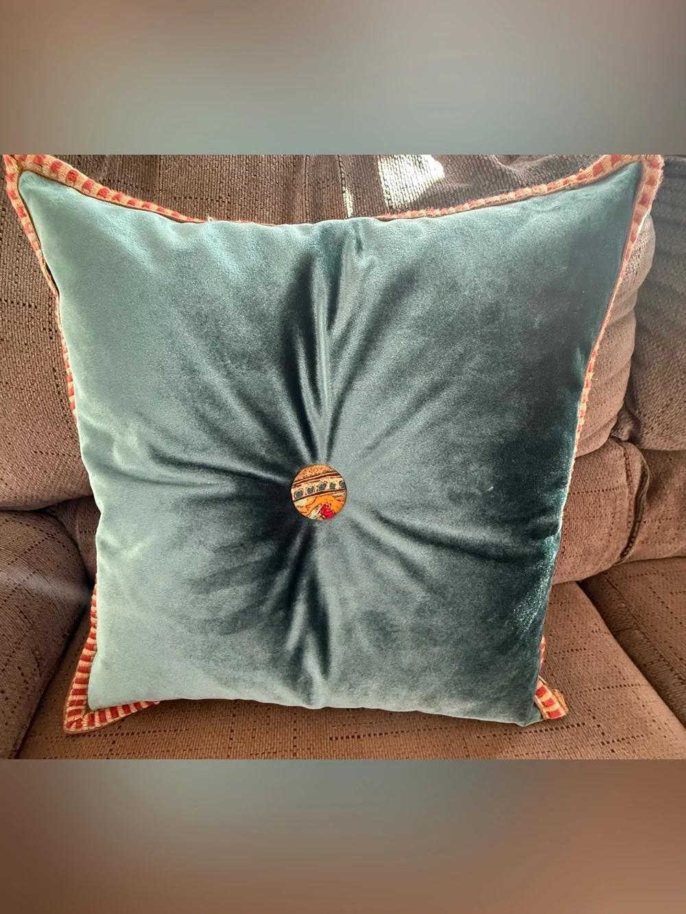 Michael Amini velvet throw pillow
